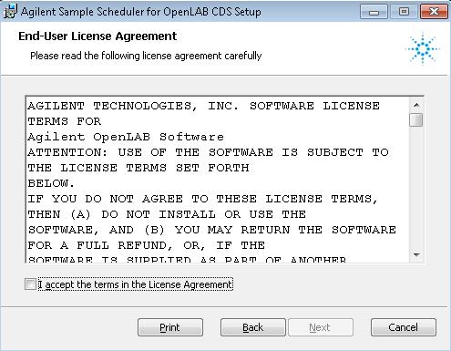 2 Read the License Agreement and accept the terms. Click Next to continue the installation.