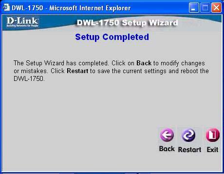 Using The Setup Wizard (continued) Step 6 - Enable/ Disable