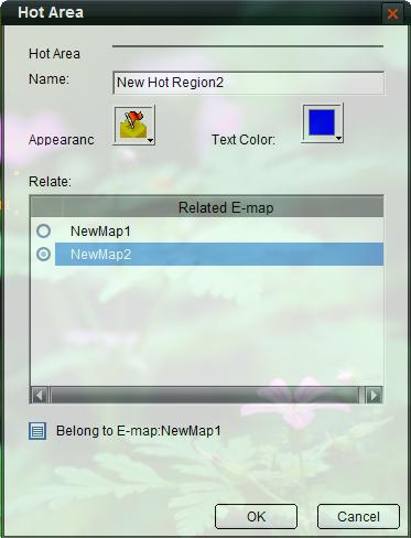 Right click the image name in the map info area or the image itself, and select Add Hot Regions.