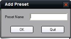 Move the PTZ to the position you want, and click Add to input preset name,