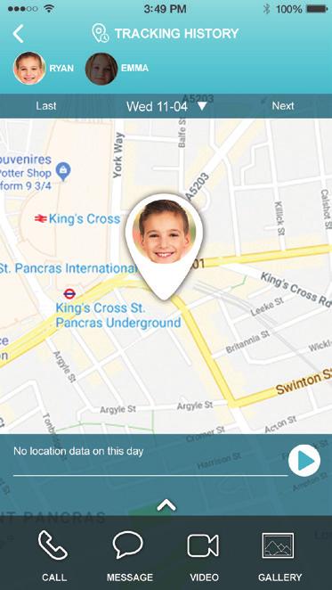 Tracking History As well as showing your child s real-time location, your Moochies watch also stores a history of
