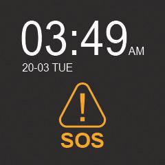 SOS The SOS mode records a 30 second audio clip, and sends
