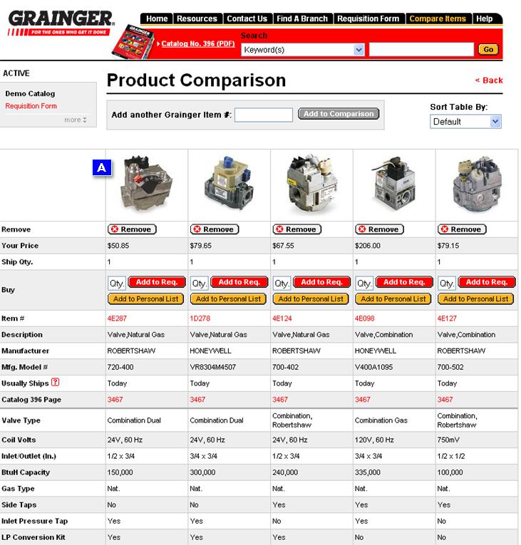 Compare Products A Compare Products You can compare multiple products side by side on one screen with our