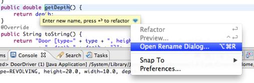 Refactoring Eclipse can rename methods and attributes
