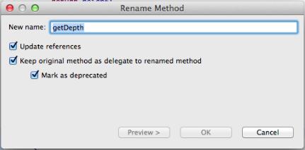 a method or attribute name > Refactor > Rename