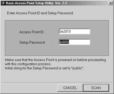 Setting up the Access Point You can change the Access Point settings by using the Basic Setup Utility. Changes to the settings may also be made by using the Custom Setup Utility.