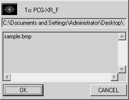 Destination (Computer Name) Filename File Location z Hints If Confirm before sending is not selected in the WirelessCapsule Setup, the file will be transferred as it is without
