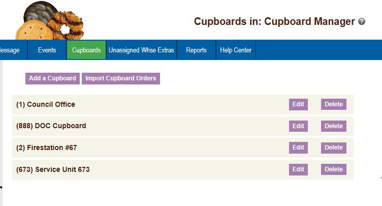 Import Cupboard Orders You can import cupboard initial orders via spreadsheet. All orders must be in cases. You will need to create the spreadsheet with the columns for the products you are selling.