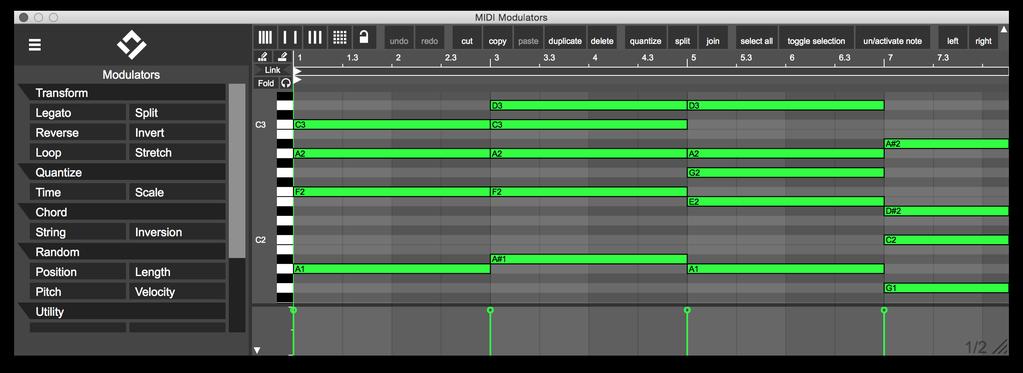 Using the editor Using the editor is similar to using Lives MIDI editor.