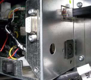 Interior of the machine Power box: fuse and power switch DEX