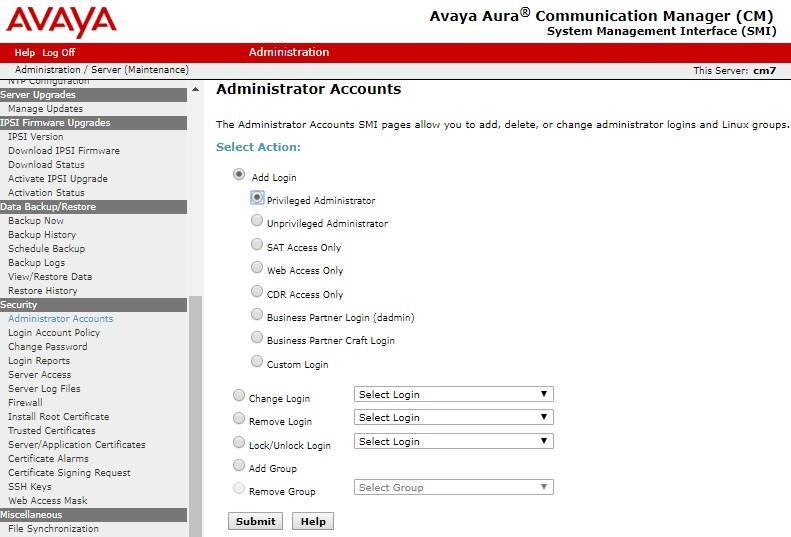 The Administrator Accounts screen is displayed next.