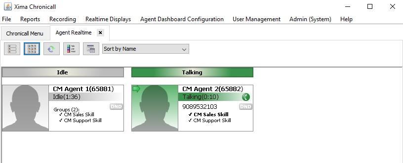 Make an incoming ACD call from the PSTN. Verify that the call is ringing at an available agent, and reflected properly in the Ringing column below.