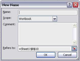 New Name Dialog Shortcut! Congratulations! Now, when you click SHIFT+CTRL+N anywhere in any workbook, you will be prompted with the New Name Dialog.