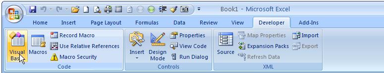 You Now Have the Developer Tab And you can now access the VB Editor via the toolbar.