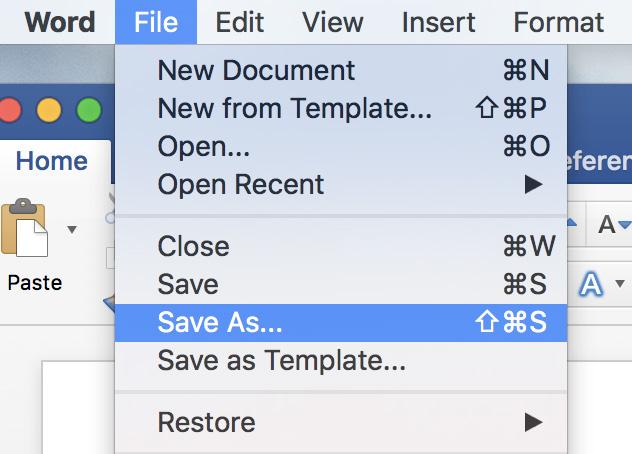 Save vs. Save As... So what s the difference between Save and Save As? Save Updates the file you are working with to match the current version on your screen.