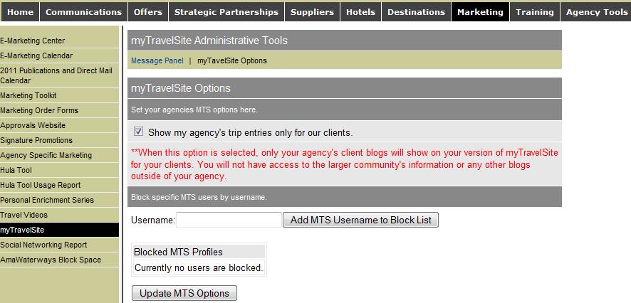Customizing Agency Blog Privileges: Part One Two tools have been added to the intranet which give the ability to manage the blog entries are viewable to your agents and clients.