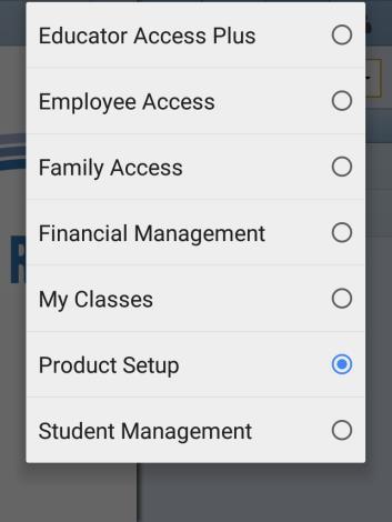 Select the System you wish to work from. Only Systems that you have access to will display.
