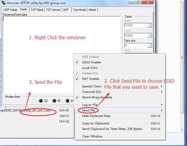 Choose the customized EDID files (.