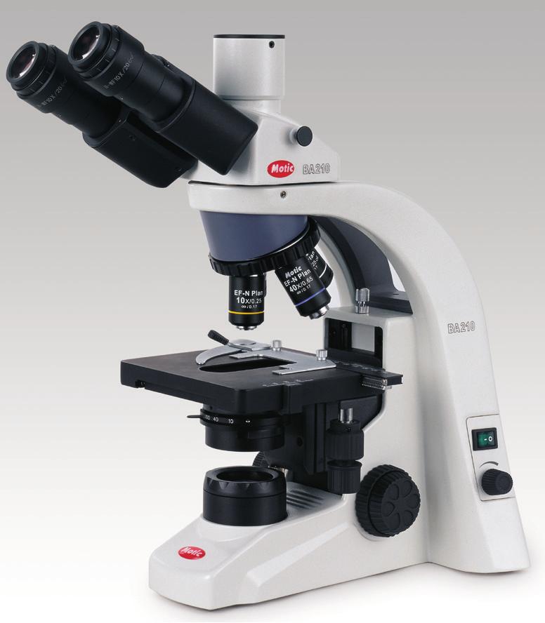 LIGHT & COMPOUND MICROSCOPES High quality light microscopes at affordable prices, with accessories for a variety of applications MOTIC BA210 BASIC BIOLOGICAL LIGHT MICROSCOPE The Motic BA210 provides