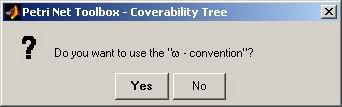 Learning About Petri Net Toolbox 21 II.2.4. Structural Properties Fig II.10. The Coverability Tree dialogue window.