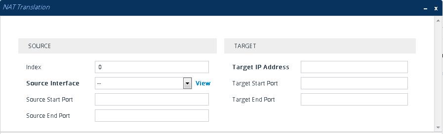 If the DMZ holds the global-ip-address (no NAT is performed by the firewall) and the Mediant is already assigned the Global-IP-address as its address, skip this NAT configuration.
