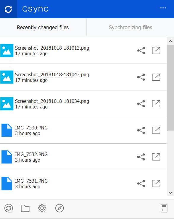Check recently changed and syncing files
