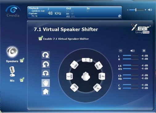 Vocal effects Use the top slider to change the pitch of incoming audio.