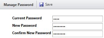 Click in the Current Password field and enter the password used to login to FaxCore. 3. Press [Tab] to move the next field.