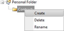 The Personal Folder These folders are used to store messages in a folder structure that you establish.