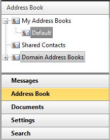 Address Books Rather than typing the recipient s information, you may also pull it from the Address Book. Click in the Navigation Pane if not already selected.
