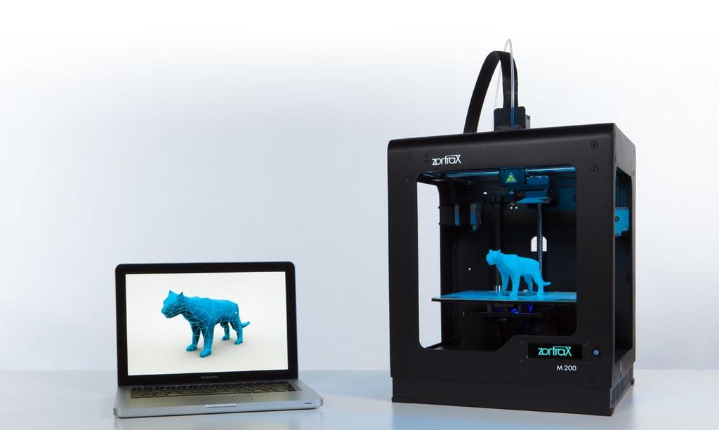 MEET THE ZORTRAX M200 Zortrax M200 3D printer transforms virtual projects into three-dimensional reality.