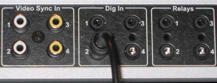 Video Sync RCA Ports There are 4Video Sync RCA Input Ports. They are typically wired directly from the composite video output of an AV component.