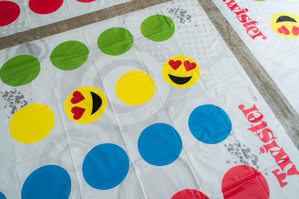 Emoji Twister Twister game Sharpies Draw emoji faces on