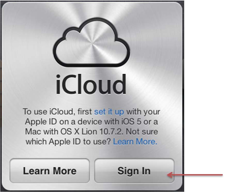 Find Your Mac via icloud.com 1. Navigate to http://www.icloud.com in a web browser 2.