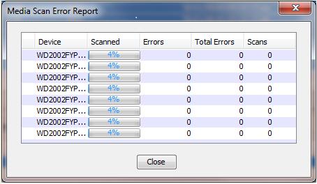 2. Select the RAID tab in the right panel. 3. Select the RAID group, hot spare drive(s) or unallocated drive(s) whose scan report should be displayed.