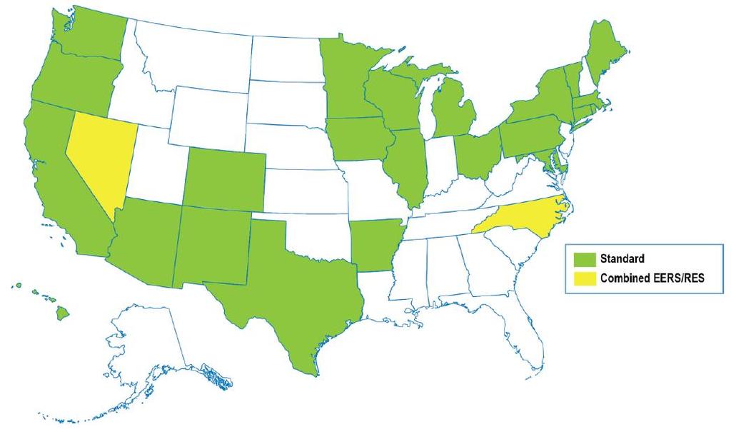 Energy Efficiency Resource Standards ( EERS ) Policy approaches by state ( as of April