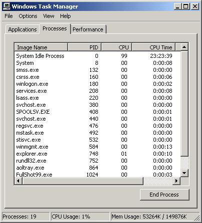 Managing Processors 181 FIGURE 4.44 The Processes tab of the Task Manager dialog box 3.