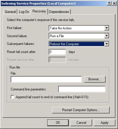194 Chapter 4 Configuring the Windows 2000 Environment At the bottom of the Log On tab, you can select hardware profiles to associate the service with.