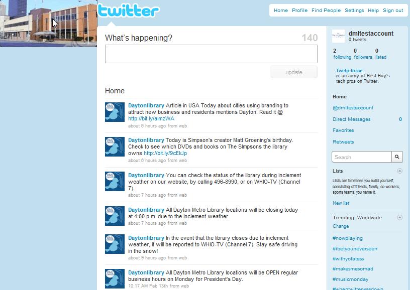 Social Networking In Action 14 Six menu tabs Write your tweets here # Following and # of followers Twitter Feed: where you read tweets from people you follow Customizing your Twitter profile Figure