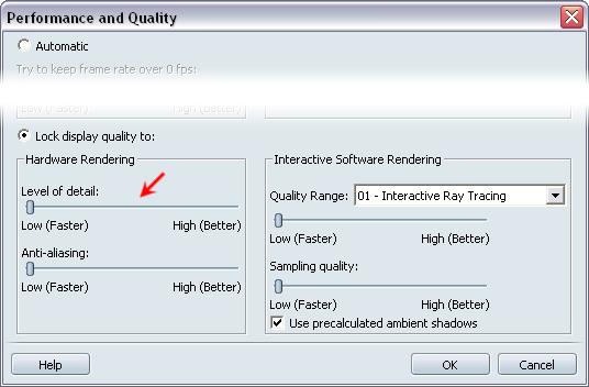 Switching Quality Settings While there are various reasons why you would select to use one quality value or another, you typically use a lower quality so the display is quicker and a higher quality