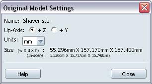 You can change the settings for an imported model so that its Y axis is the up direction.