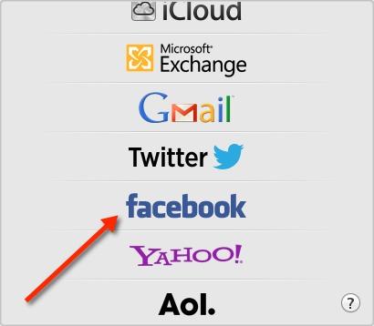 Your accounts will show up in the left column, along with the other accounts that you ve added to Mountain Lion - like Gmail and Flickr.