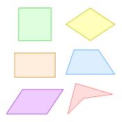 Quadrilateral A polygon with four sides Parallelogram A quadrilateral with two