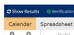 7. IMPORTANT: AFTER YOU MAKE A CHANGE, YOU MUST CLICK SHOW RESULTS IN THE TOP LEFT TO REFRESH YOUR SCREEN. a. 8. Your timesheet will now reflect the changes.