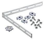 Adapts to any configuration and any width. Available in pre-galvanized steel. Mounting hardware sold separately. Refer to page C51 for an application example. 0.398 in. 10.