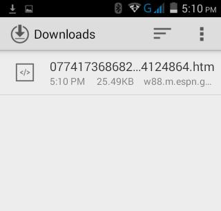 The section can display the download by date or by size.