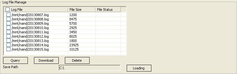 Select one or more log file, click the Download button, those log file will download to local computer. You can change the save path by yourself, but once you log out, the setting will not be saved.