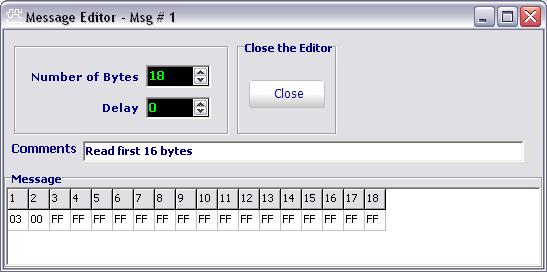 Message Editor The SPI message cannot be edited directly in the Expert mode screen.