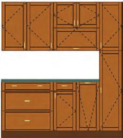 9 Customizing Cabinets CONTINUED CHANGING CABINET DOOR HANDLES You can change the style and position of a single handle from within the elevation view (not the floor plan view).