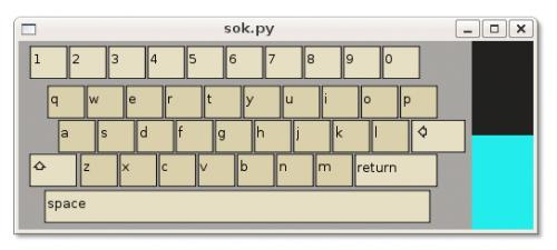 On-screen Keyboard Ubuntu 6.10 includes the on-screen keyboard, a lightweight text-entry application, extensible through macros, scripts and custom layouts.
